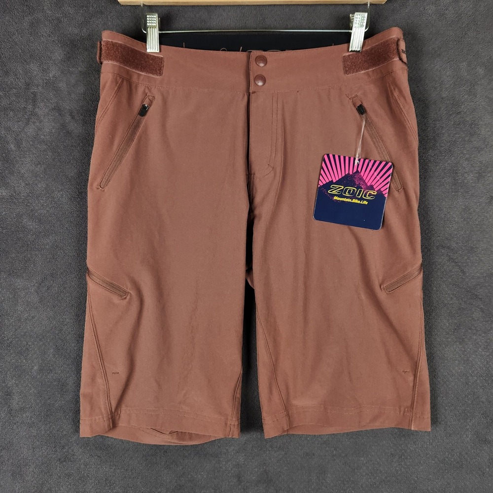Zoic Navaeh Mountain Bike Shorts Womens Large Rosewood Adjustable Waist 11"